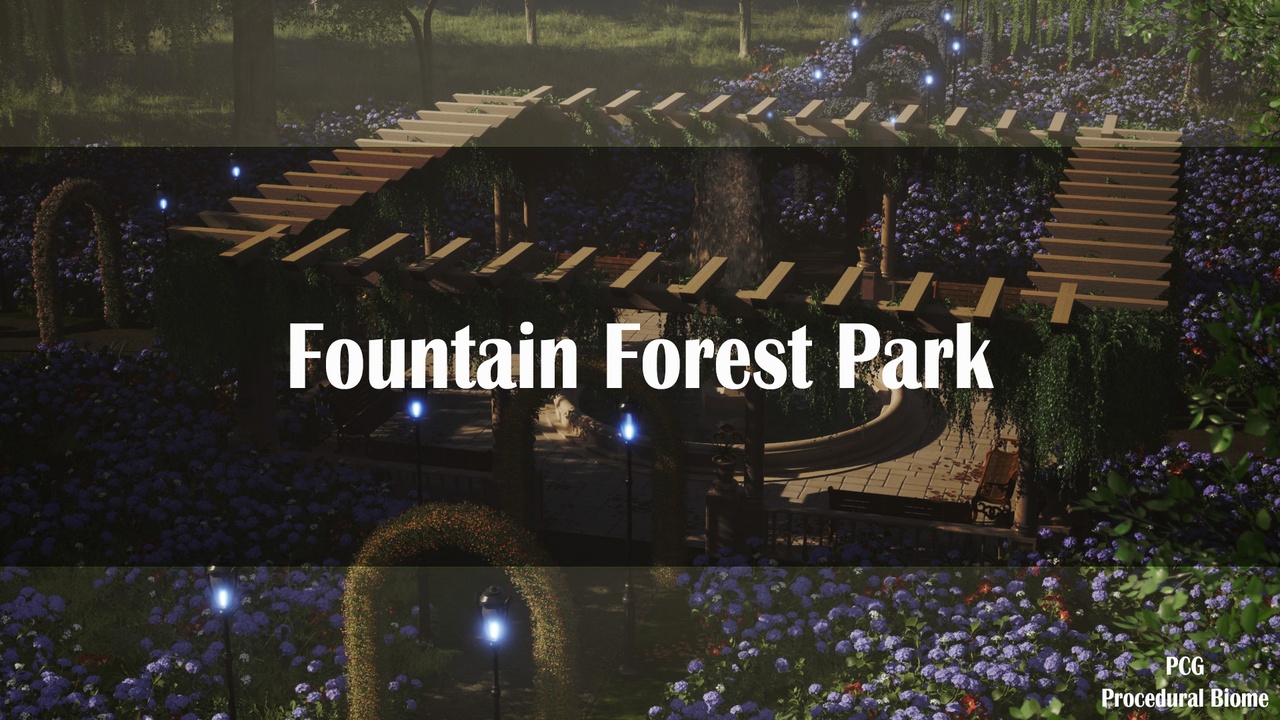 Multimedia 1 para anuncio Fountain Forest Park – Realistic PCG Nature Environment