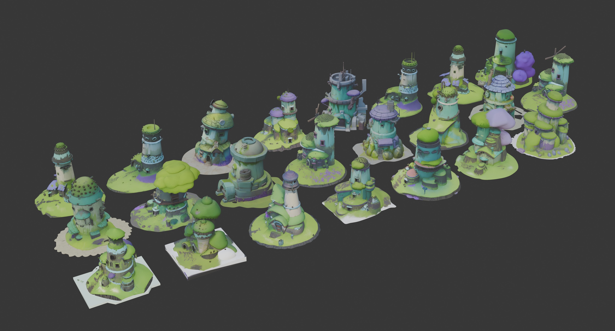 Media 1 for listing Stylized Fantasy Architecture Set