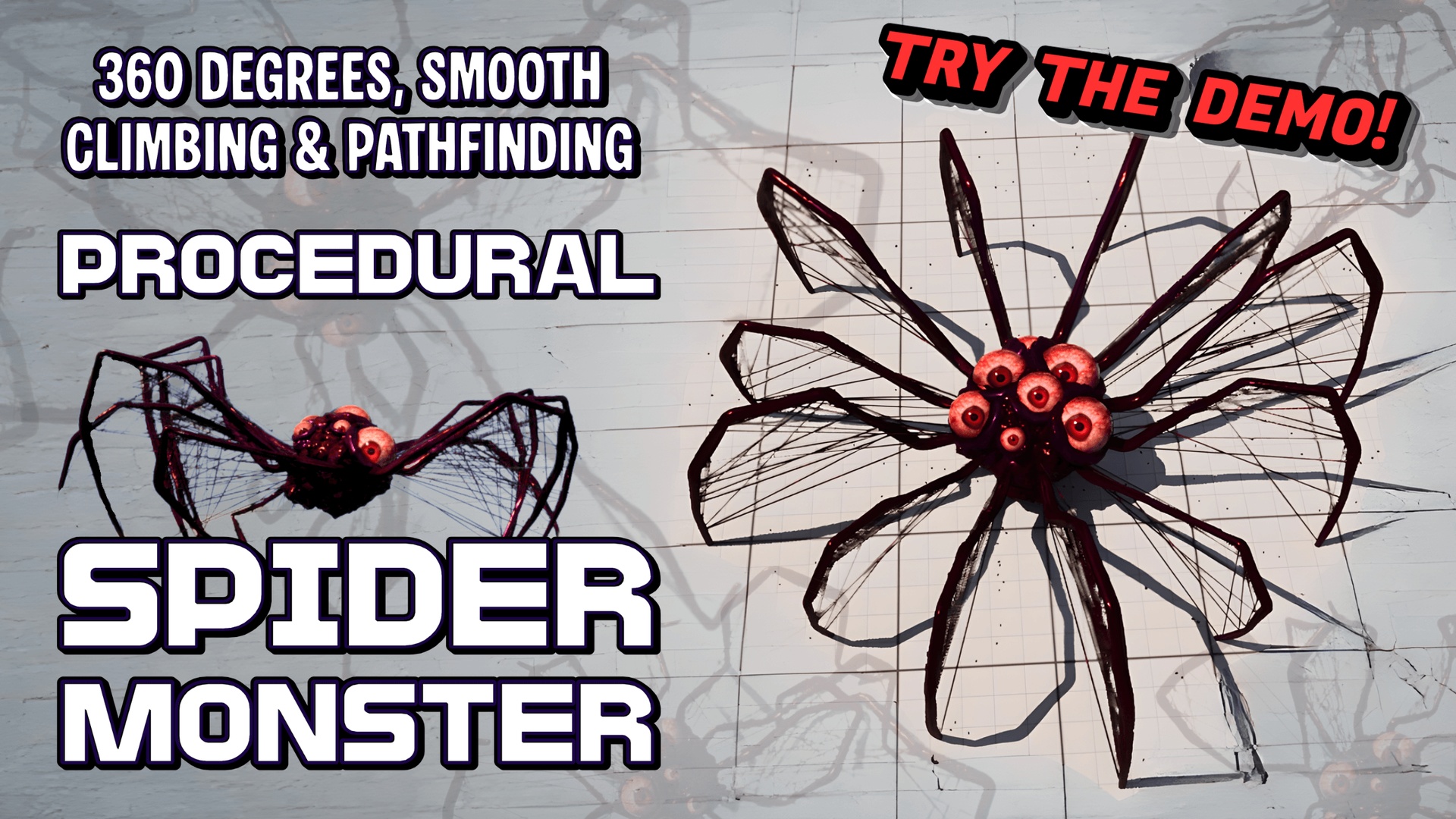 Media 1 for listing Procedural Spider Monster (3D PATHFINDING INCLUDED)
