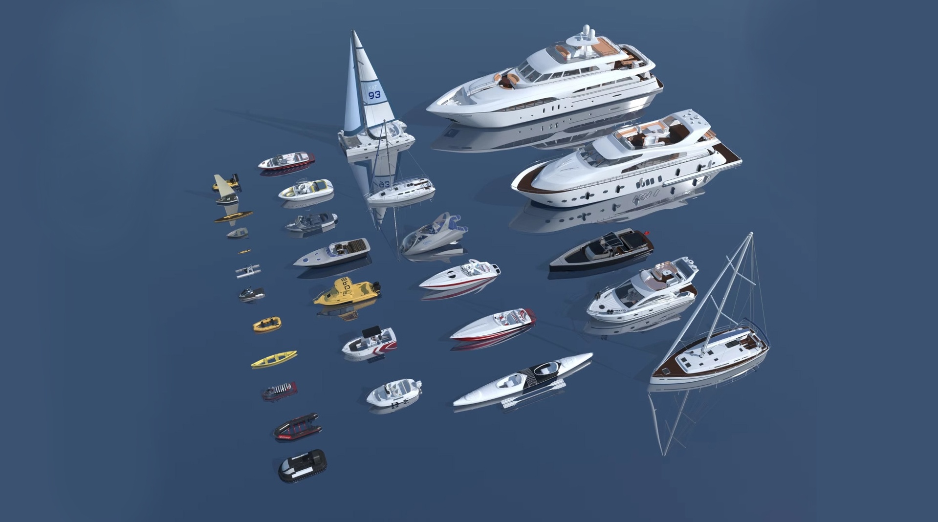 Media 1 for listing Yacht and Boat 3D Model Collection