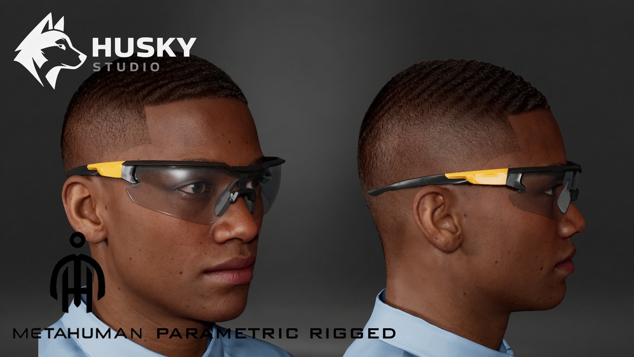 Media 1 for listing Safety Glasses - 78 - Parametric - Metahuman - MHPKG outfit - MH Rigged
