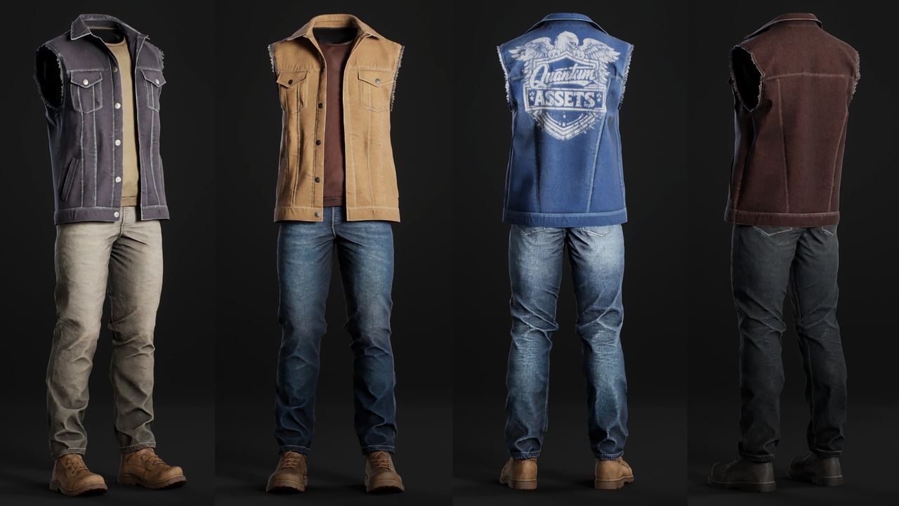 Media 1 for listing Vest Jeans Outfit - Metahuman