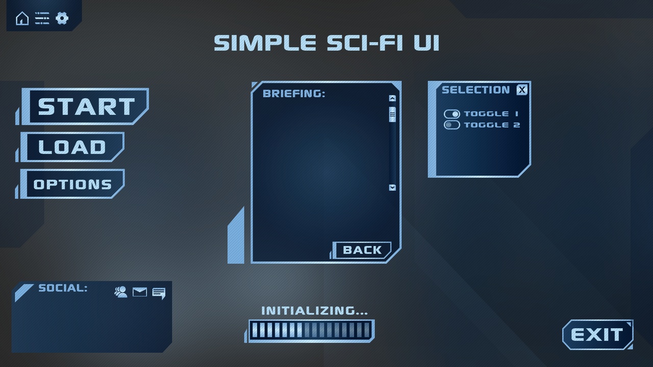 Media 1 for listing Tech Themed Sci-Fi UI