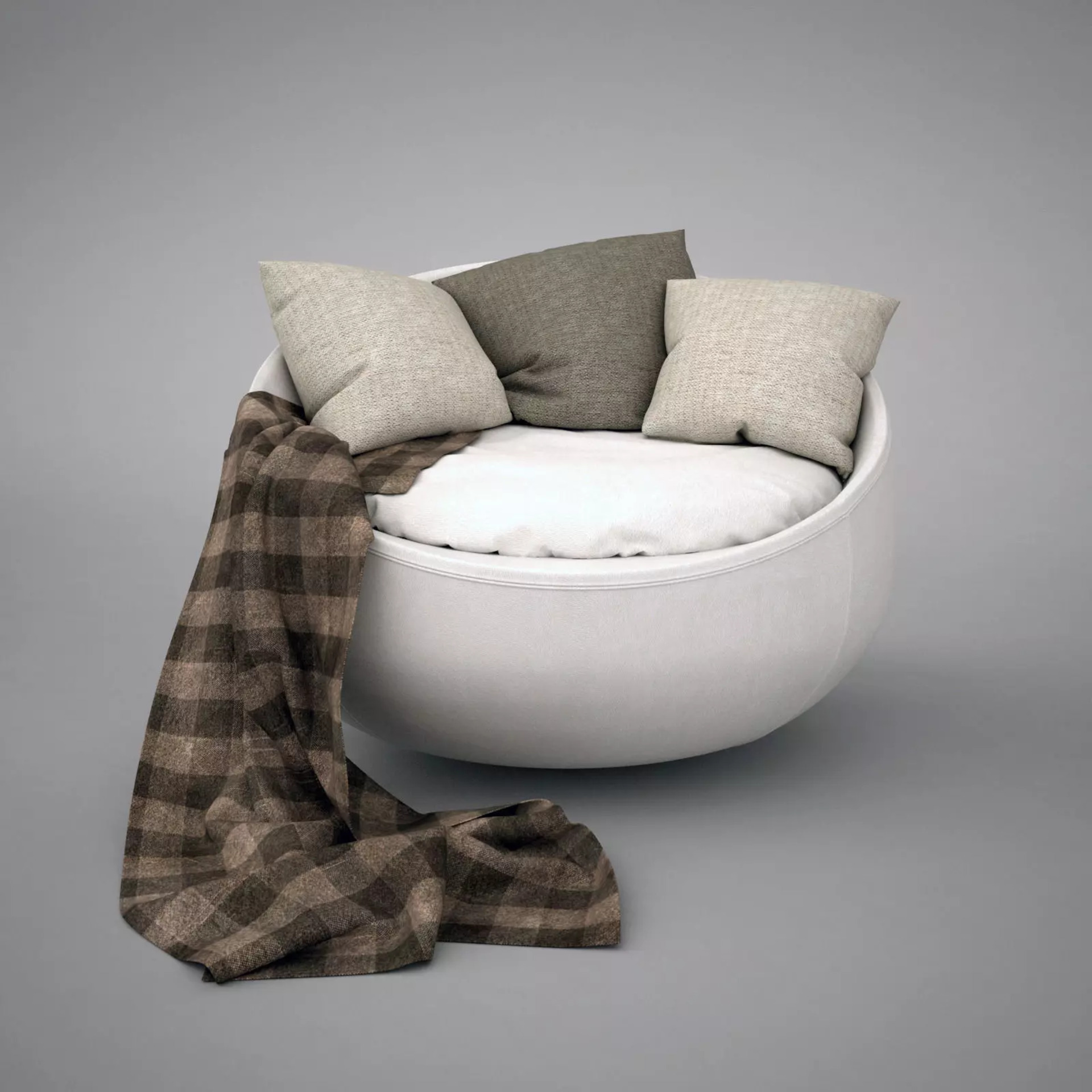 Modern Comfortable Armchair - High-Poly Interior Seating | Fab