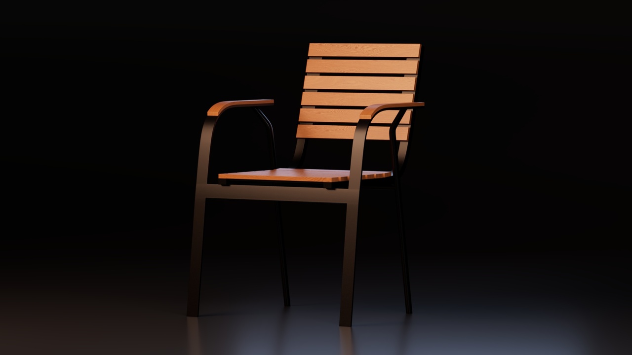 Media 1 for listing Modern Outdoor Wooden Armchair