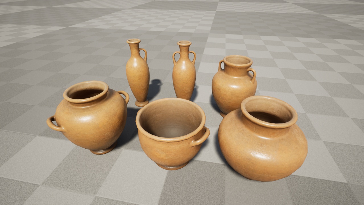 Media 1 for listing Set of 6 Clay Pots