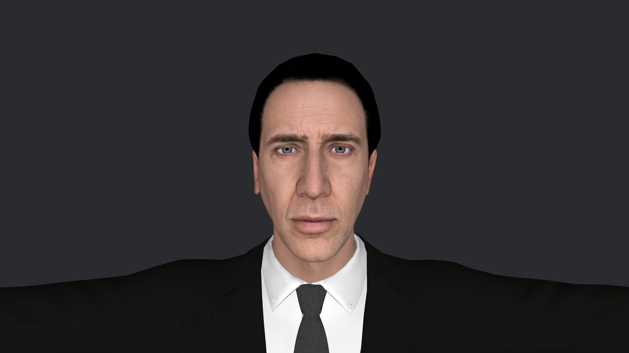Media 1 for listing Nicolas Cage Hyper Realistic Full Body Fully Rigged 3D Character