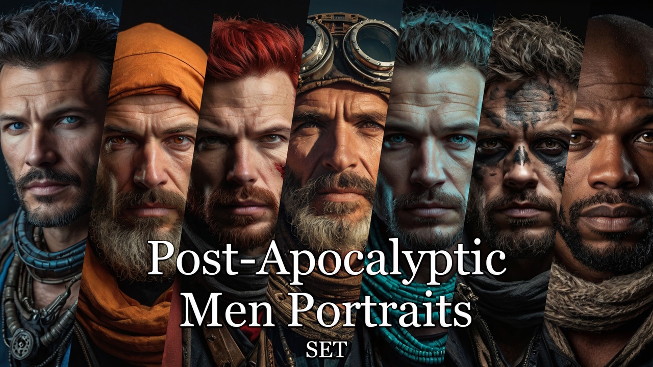 Post-Apocalyptic Men Portraits 제품 등록을 위한 미디어 1개