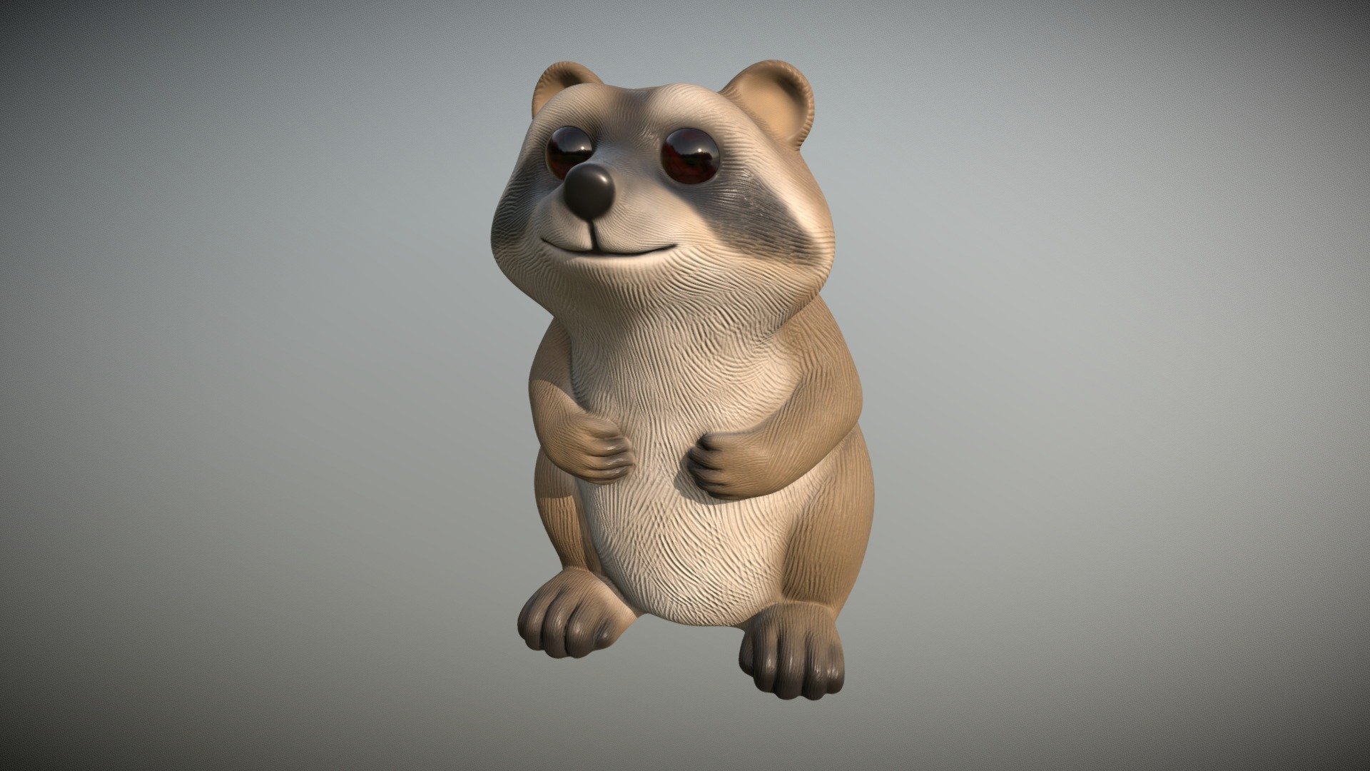 Raccoon Statue Highpoly | Fab