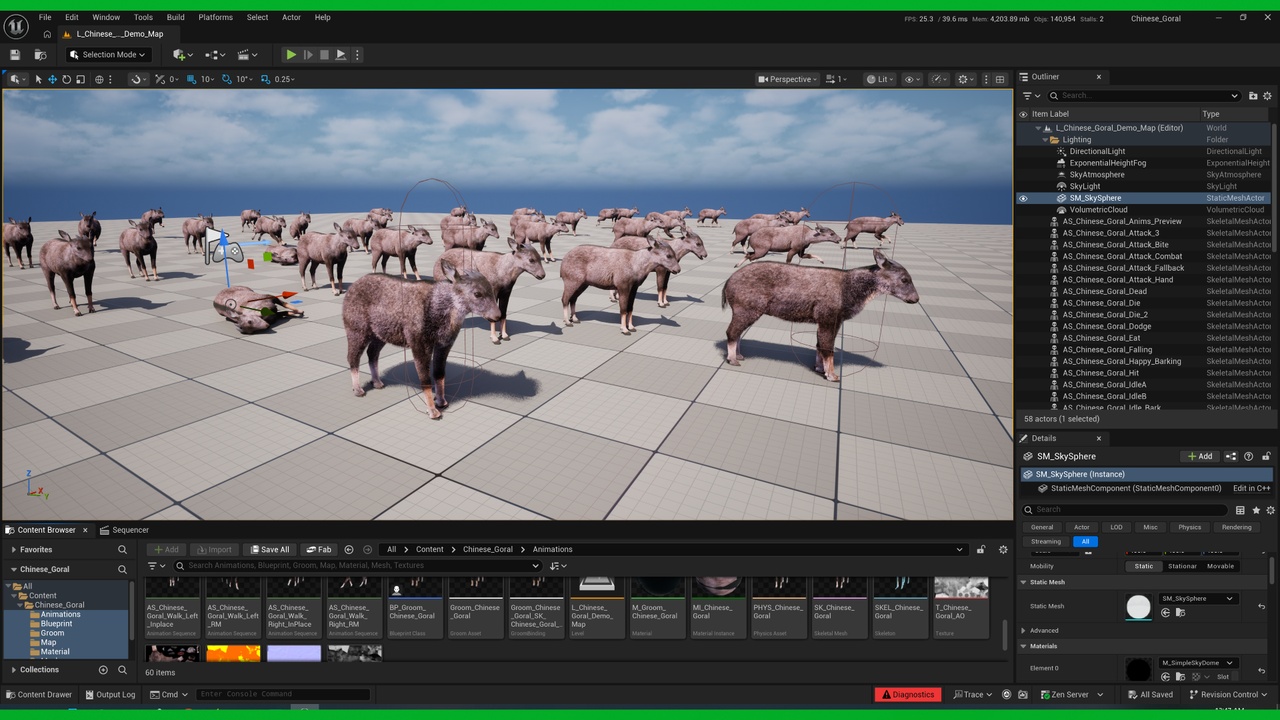 Media 1 for listing Chinese Goral (Game ready)