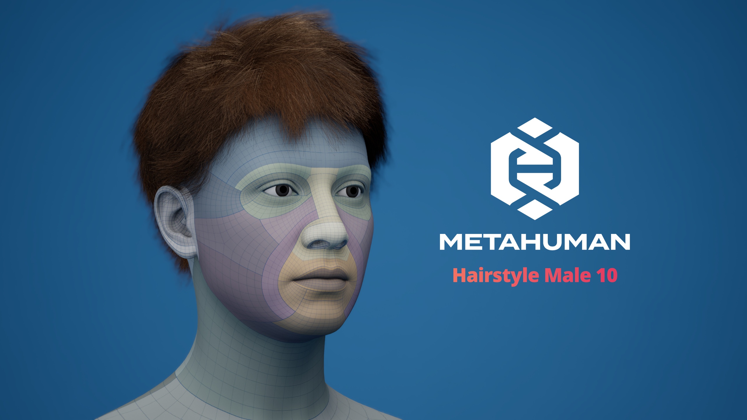Media 1 for listing MetaHuman Hairstyle Male 10 Groom