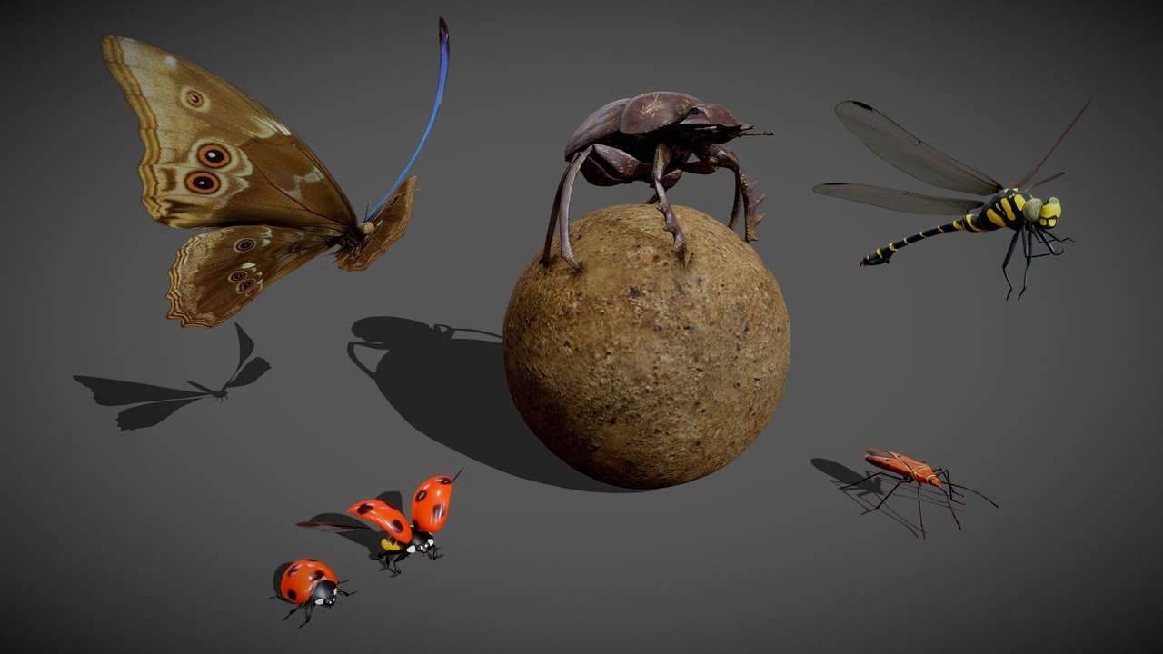 Media 1 for listing Animated insect pack