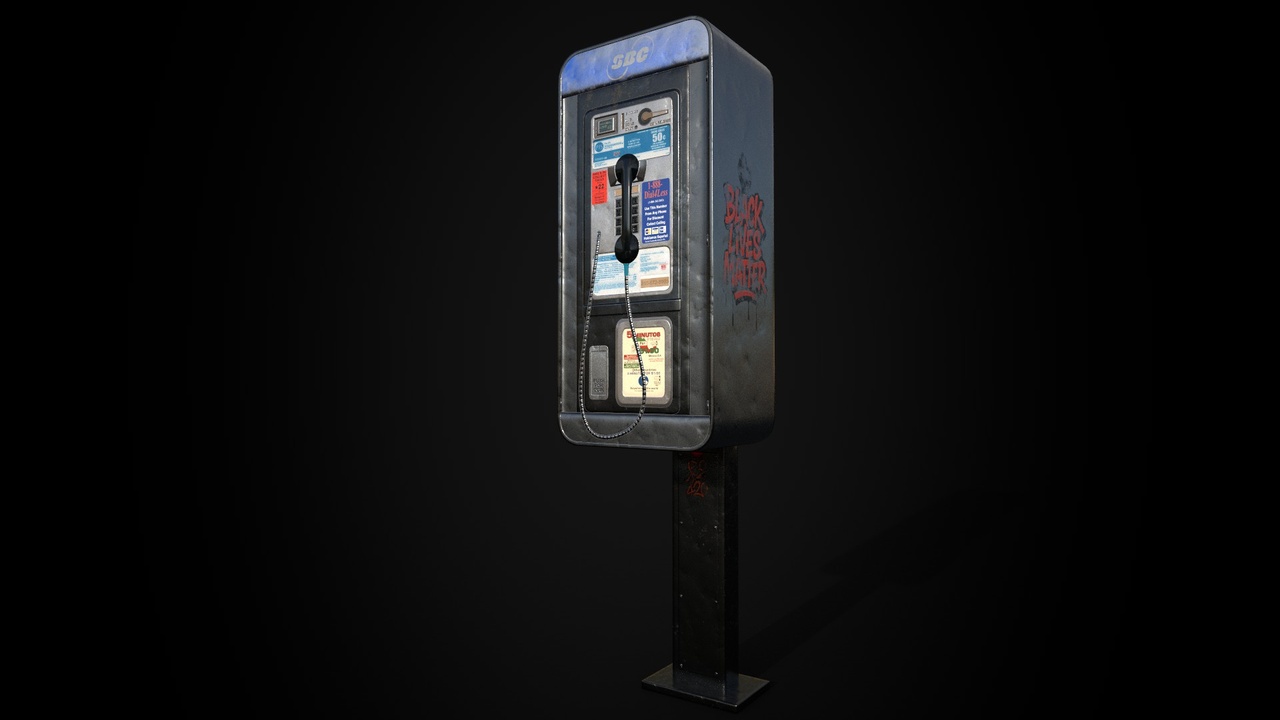 Media 1 for listing SBC Payphone - Game Ready Low-poly 3D model