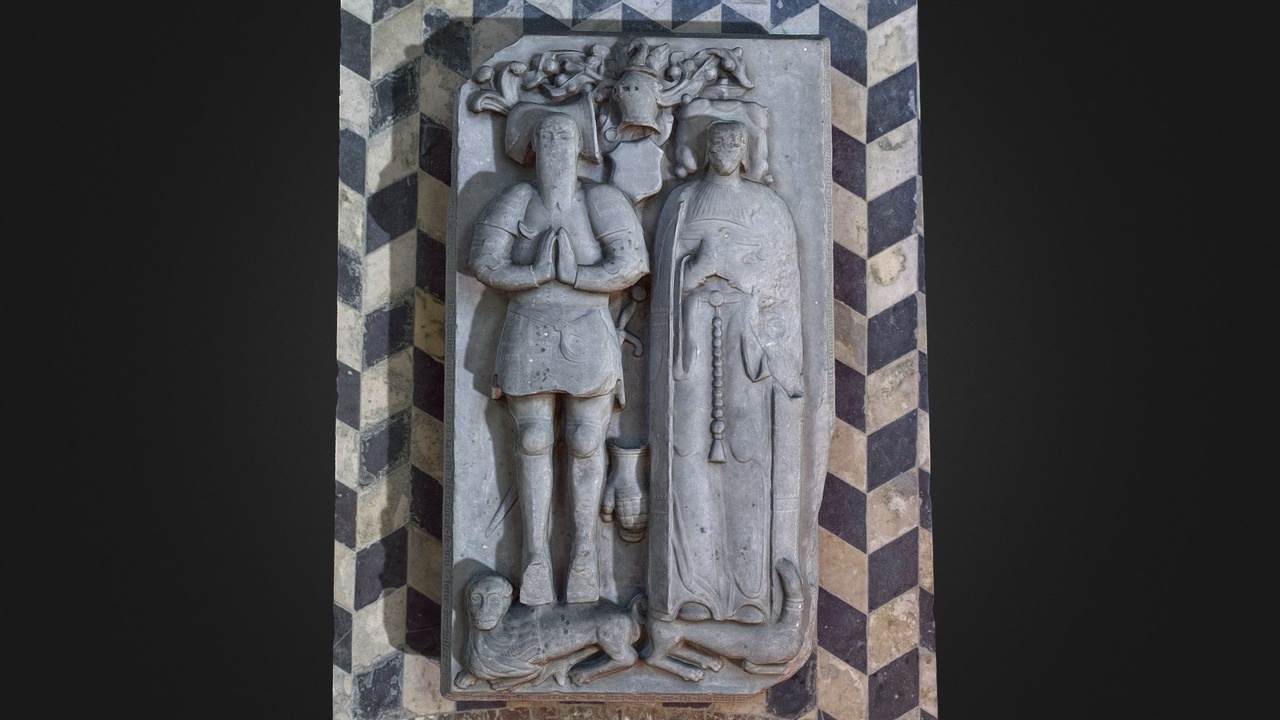 Media 1 for listing Tomb effigy of a lord and his daughter