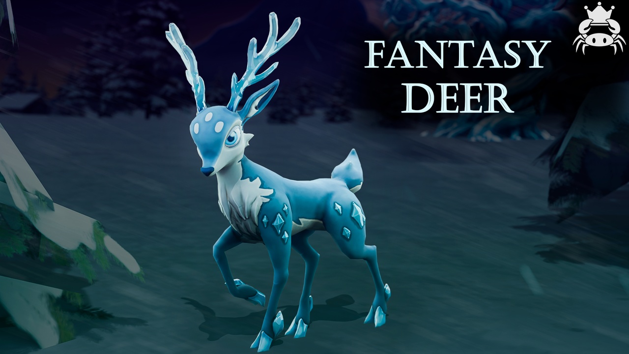 Media 1 for listing Fantasy Deer – Stylized Game-Ready Creature | 25+ Animations for Unity & Unreal