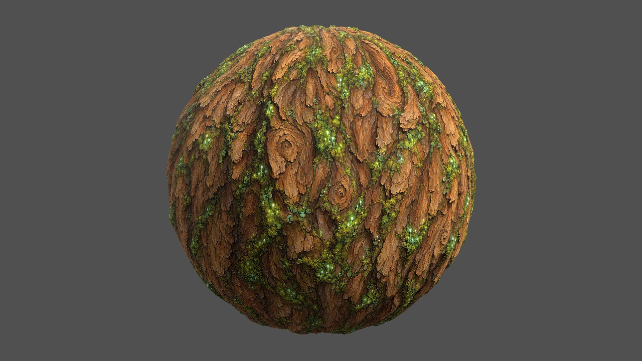 Media 1 for listing Ancient Fairy Bark 6 Stylized Fairy Fantasy PBR Materials