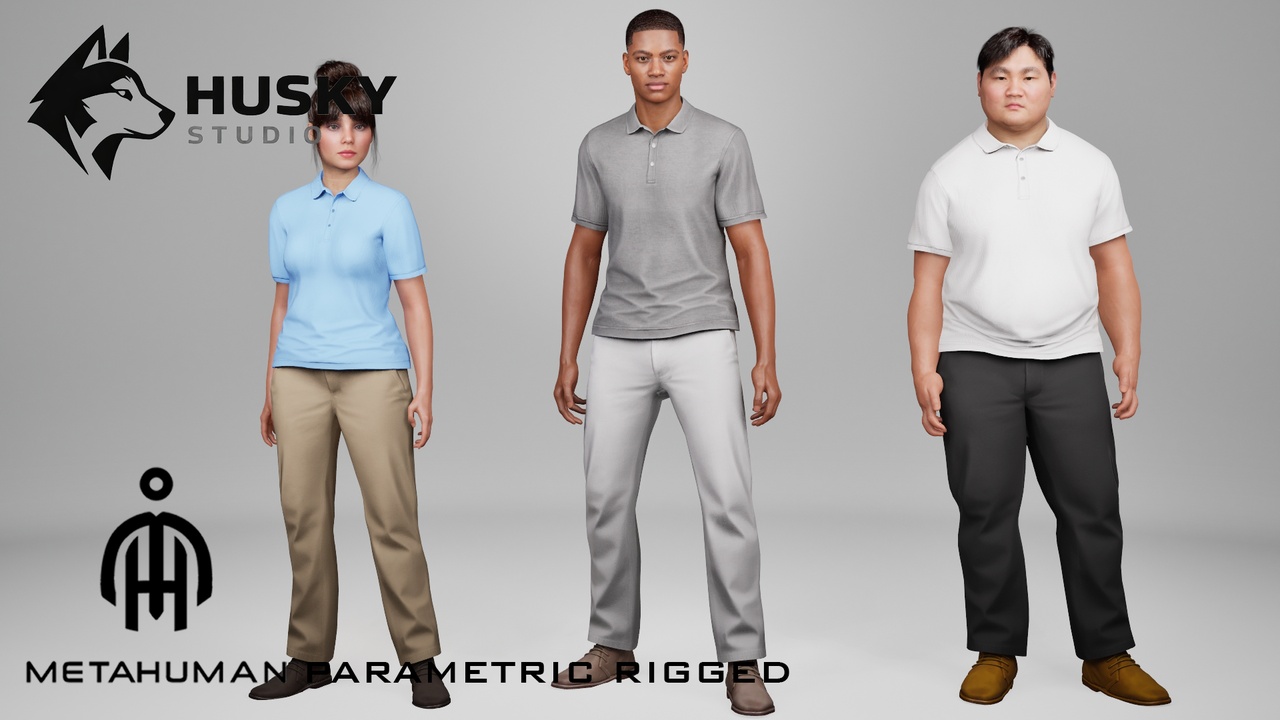 Media 1 for listing Casual Outfit - 64 - Metahuman - Parametric outfit