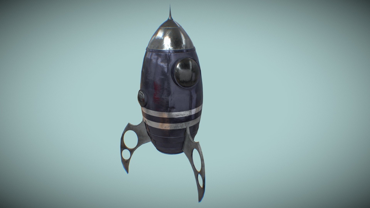 Media 1 for listing Children's Toy Rocket (Metallic)