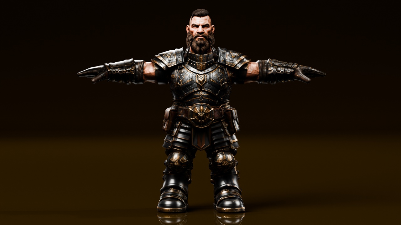 Media 1 for listing Dwarf Forge Master - Rigged
