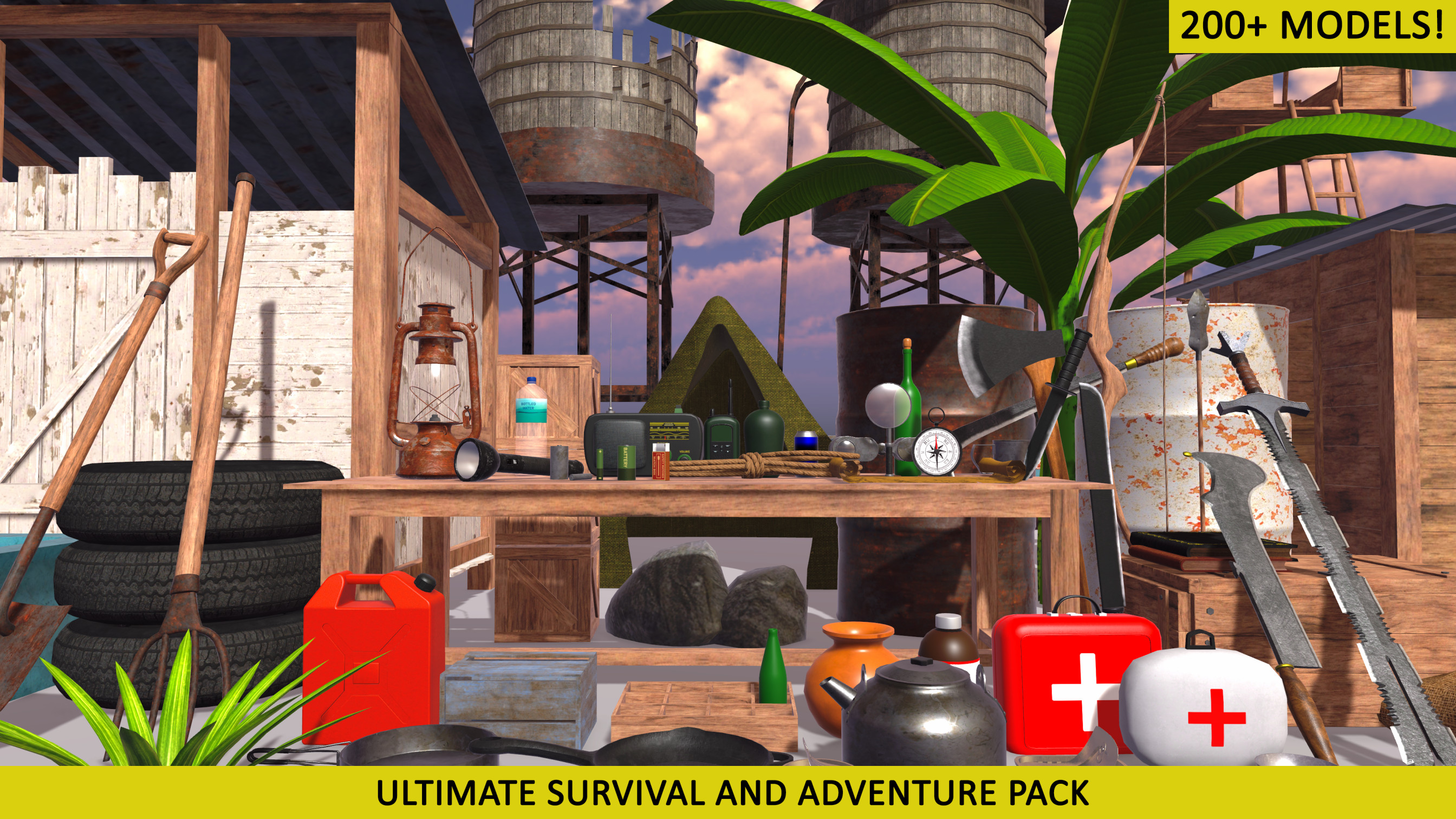 Ultimate Adventure & Survival Pack - 200Prefebs! | Fab