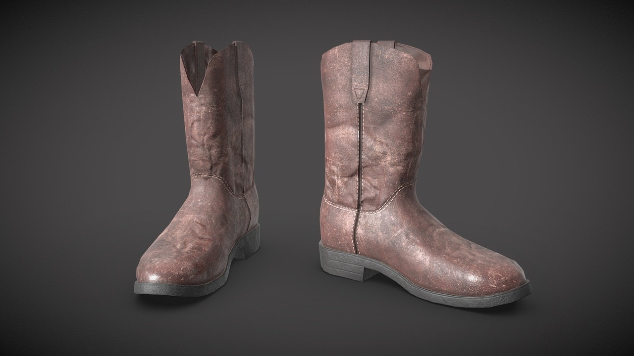 Media 1 for listing Leather Boots Low-poly