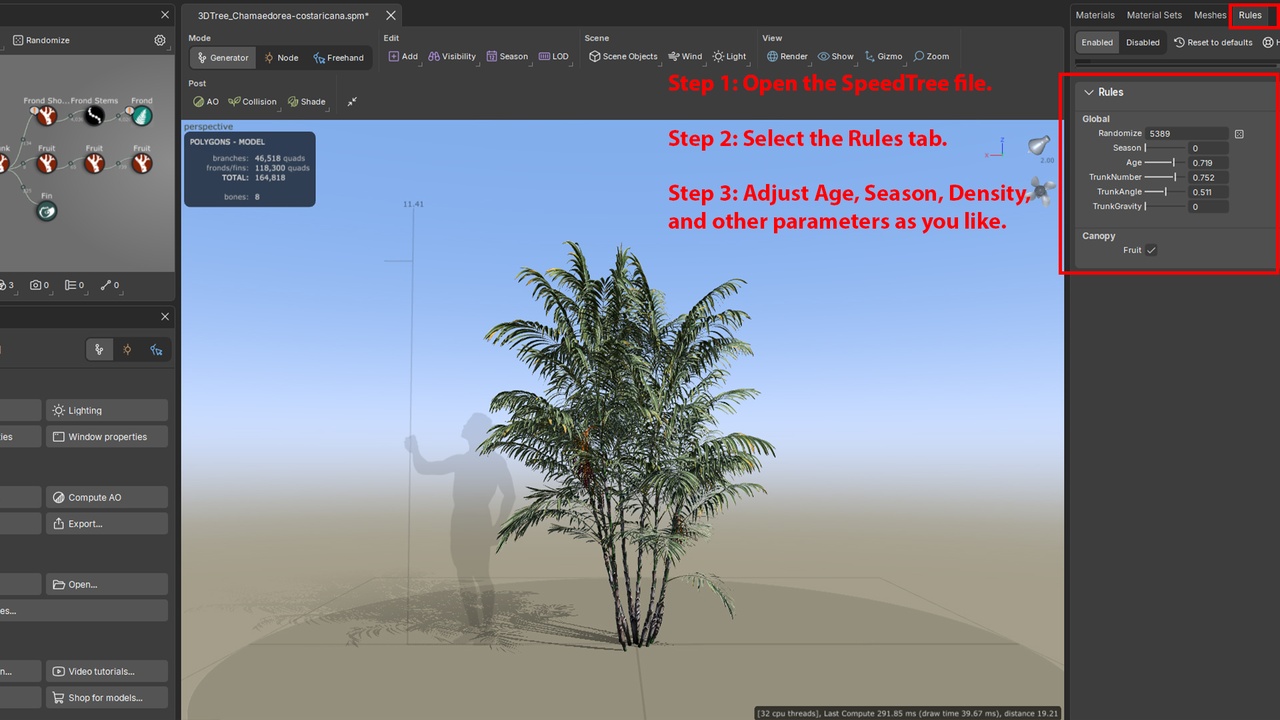 Media 1 for listing Chamaedorea costaricana - Costa Rican Bamboo Palm (SpeedTree)