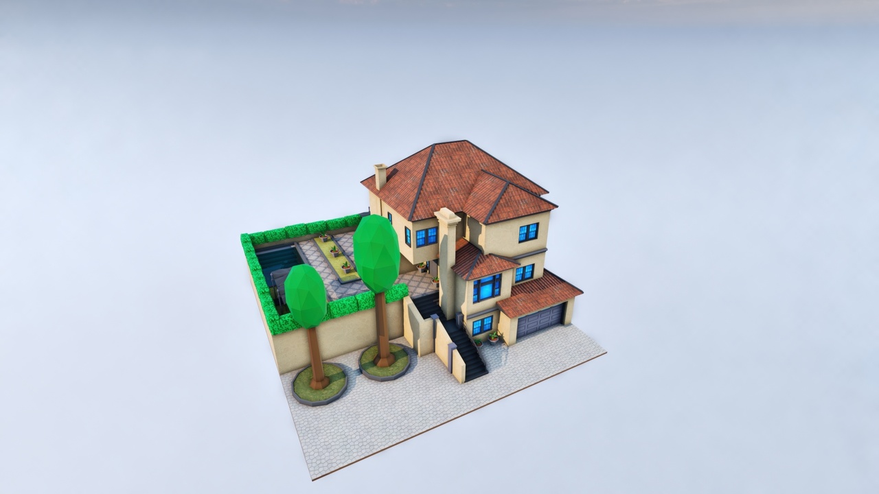 Media 1 for listing Californian Italian Luxury House Mansion Low Poly Vol.8 [Desktop & Mobile]