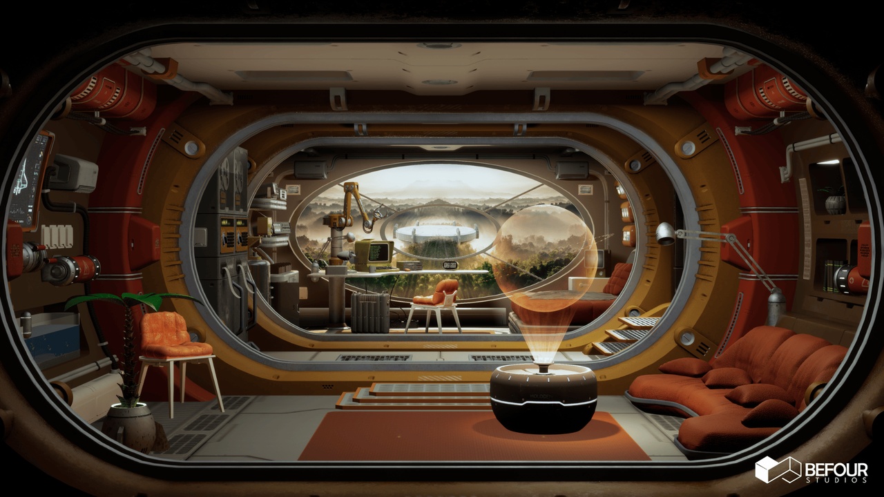 Media 1 for listing Retro Sci-Fi Research Cabin Environment - Unity (Modular, Science, Environment)