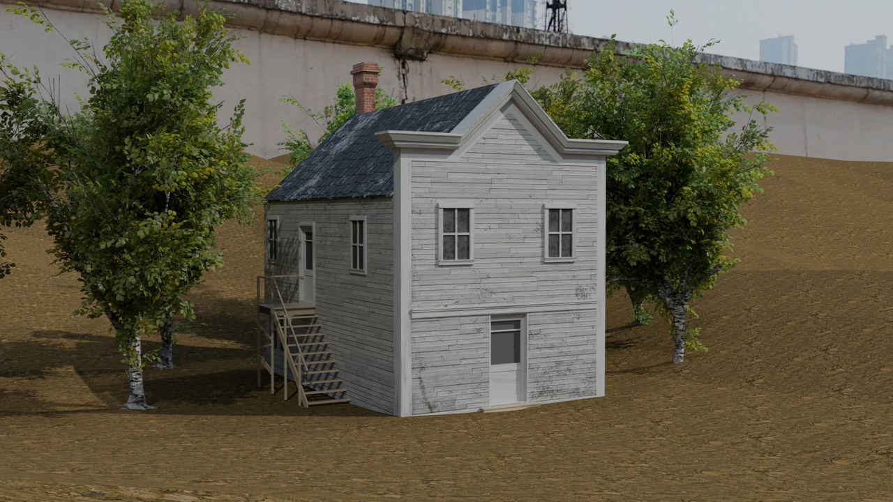 Media 1 for listing Low Poly Modular Wooden House 4K PBR