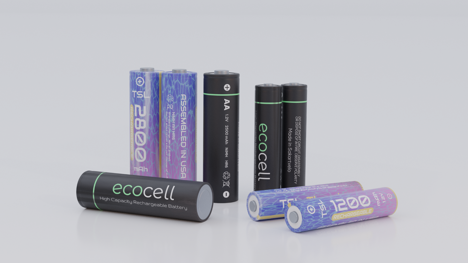 Battery Module Aaa Batteries AA - AAA High-Quality 3D model | Fab