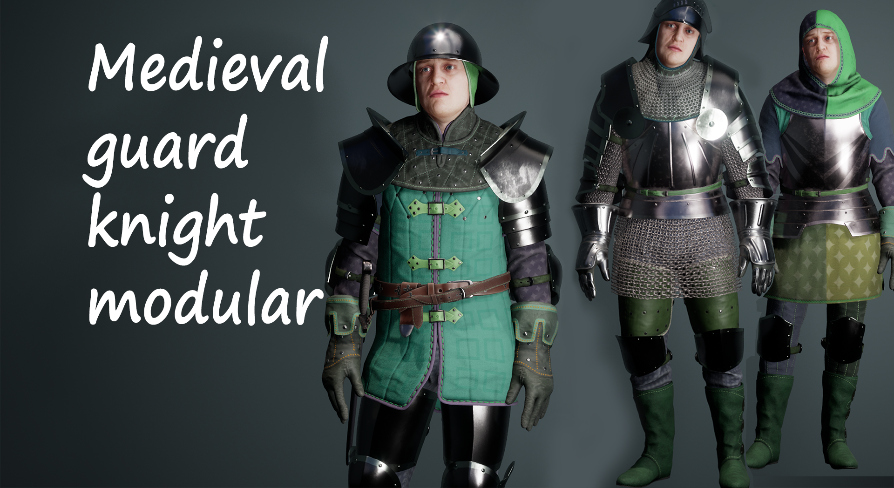 Medieval Guard Knight Modular | Fab