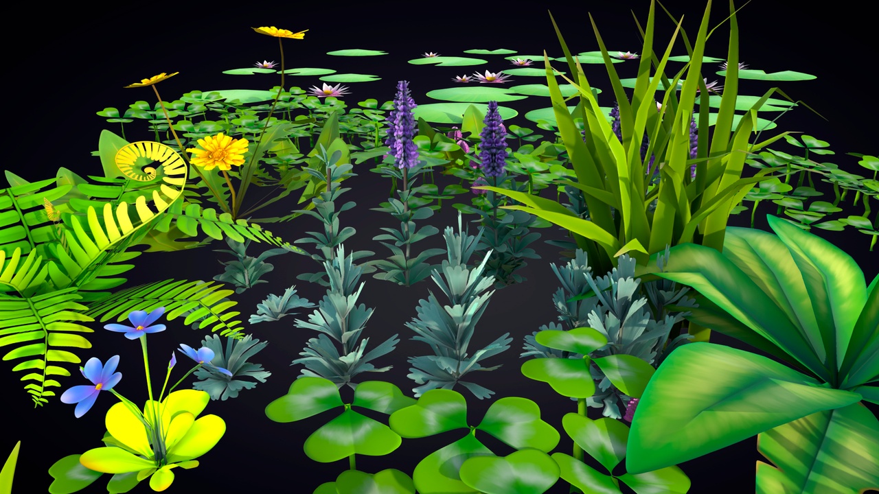 Media 1 for listing Stylized Foliage Pack