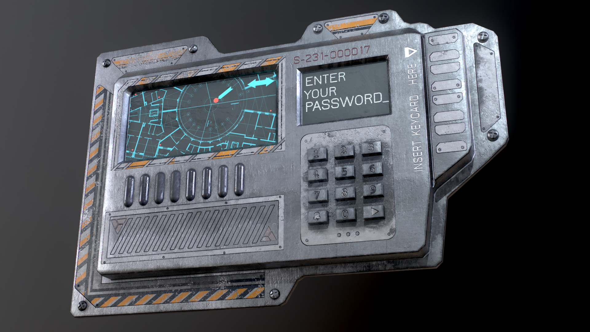 Sci-Fi Door electric lock keypad or Card reader | Fab