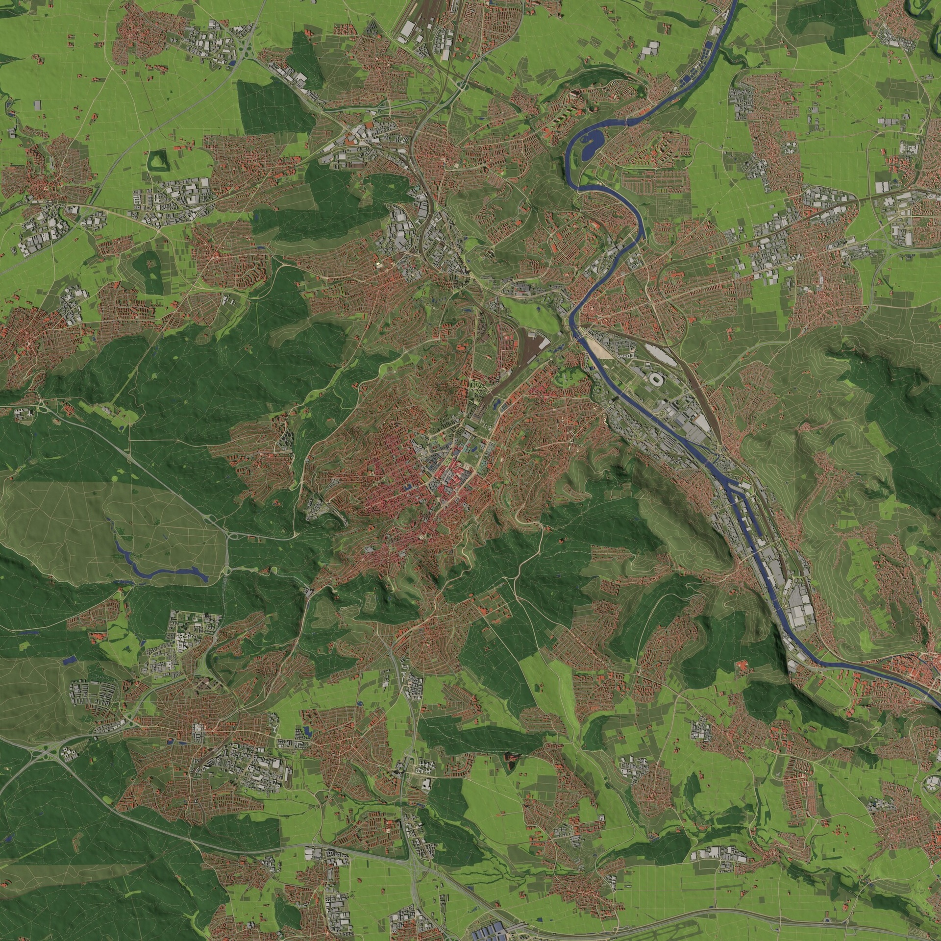 商品 Stuttgart Germany - aerial scene 的媒体 1