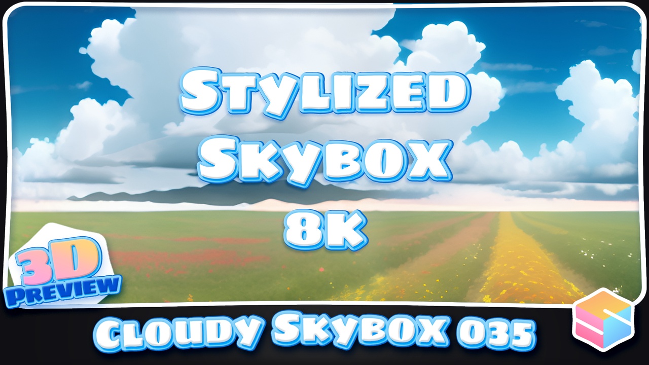 Media 1 for listing 8k Stylized Cloudy Skybox 035
