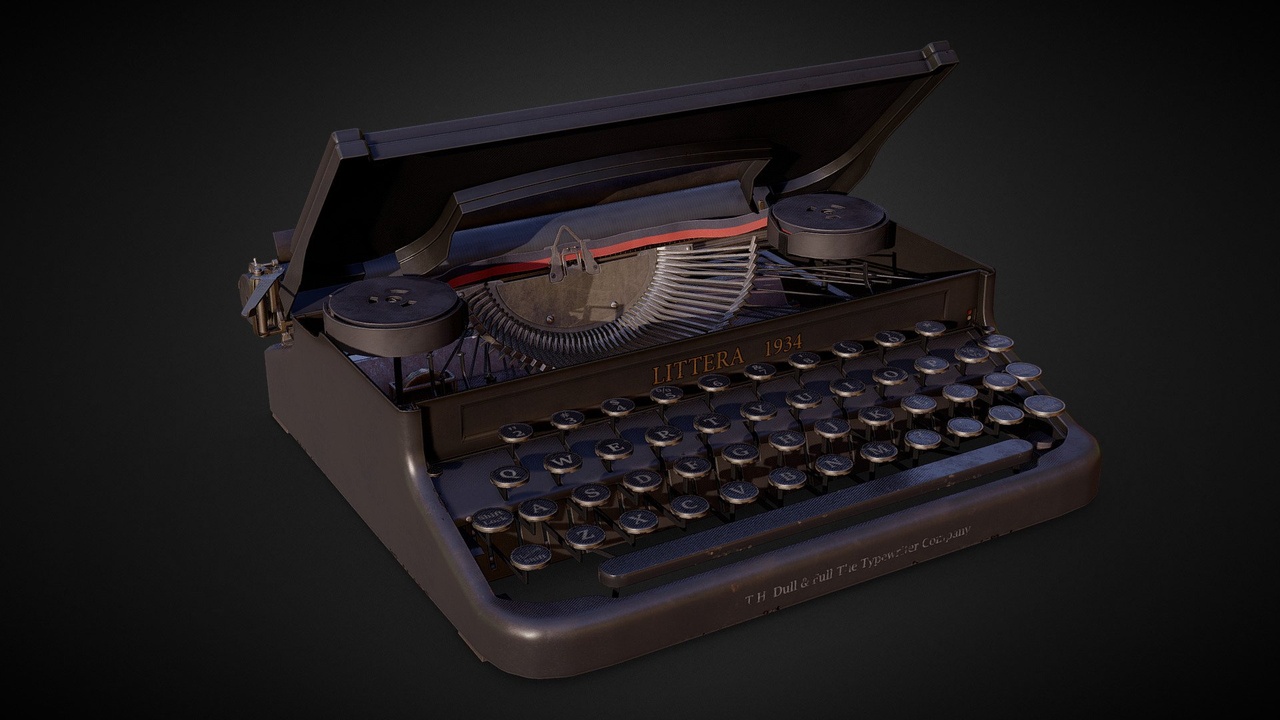 Media 1 for listing Old Typewriter - PBR Model