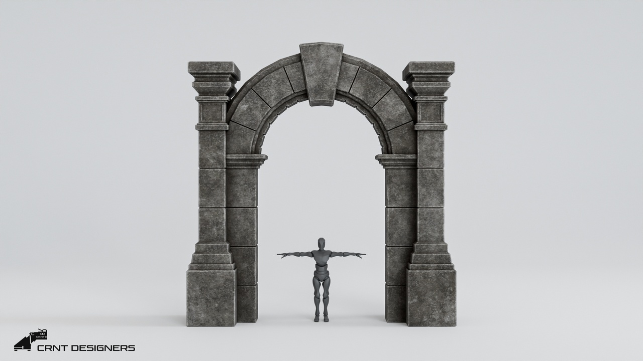 Media 1 for listing Medieval Stone Archway - UE4 And UE5 Optimized Lowpoly 3D model