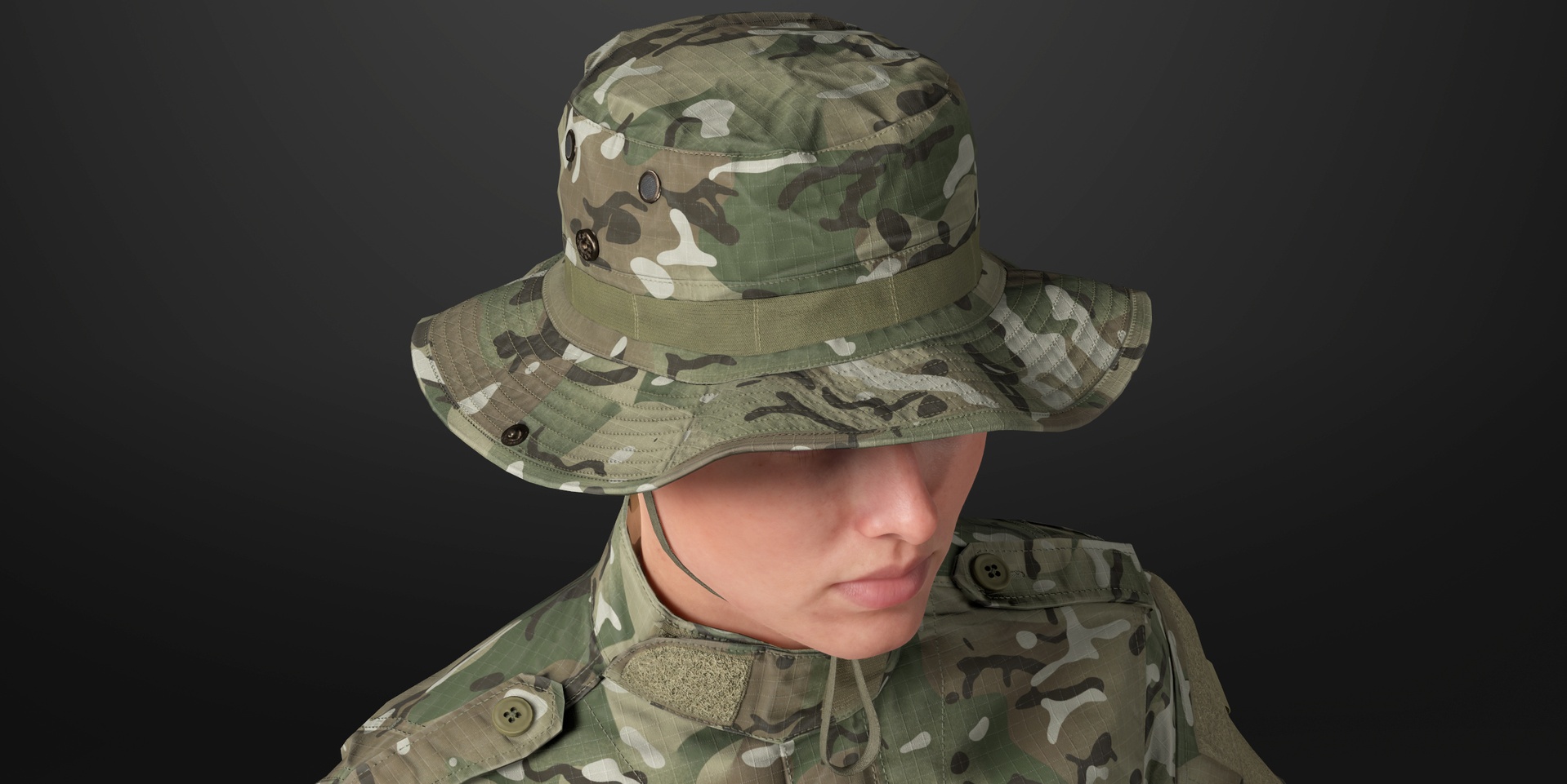 Media 1 for listing MetaHuman Boonie Hat V2.0 │ Authentic USMC, US Army, & Woodland Camos │ LODs