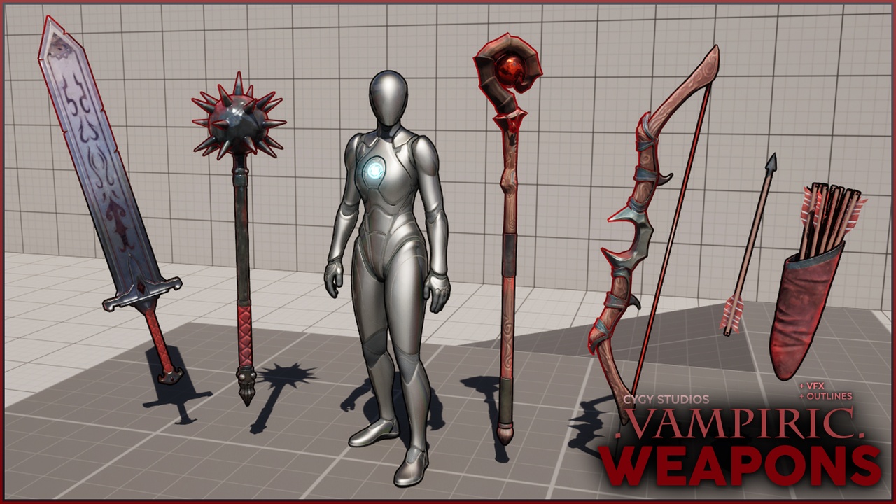 Media 1 for listing Stylized Vampiric Weapons