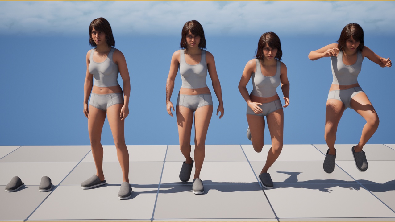Media 1 for listing MetaHuman Slippers 3D – MH & UE5 Skeletons – Rigged