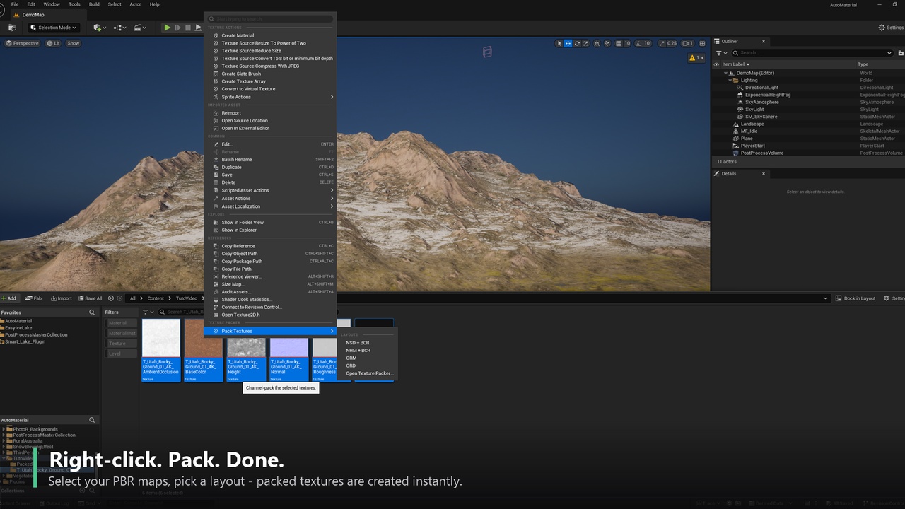 Media 1 for listing Texel Texture Packer - One-Click PBR Channel Packing