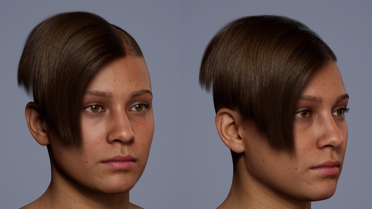 Media 1 for listing Asymmetrical undercut with long side-swept fringe Groom for MetaHuman