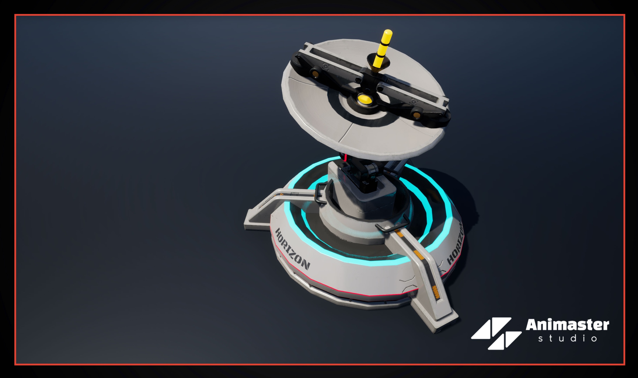 Media 1 for listing Sci-Fi Military Radar Disk – Rigged & Animated
