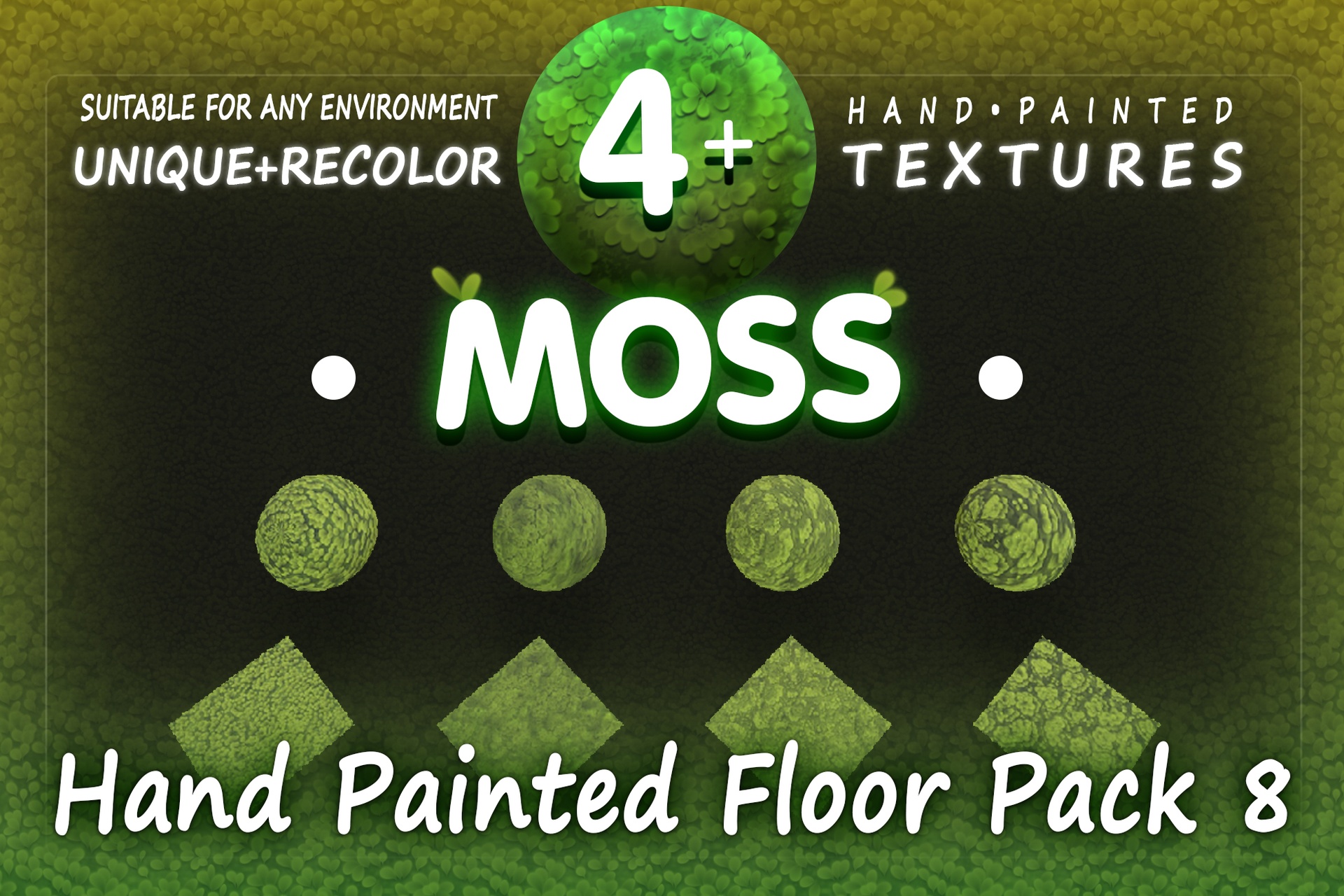 Медиа 1 для объявления Hand Painted Floor Pack 8 Moss