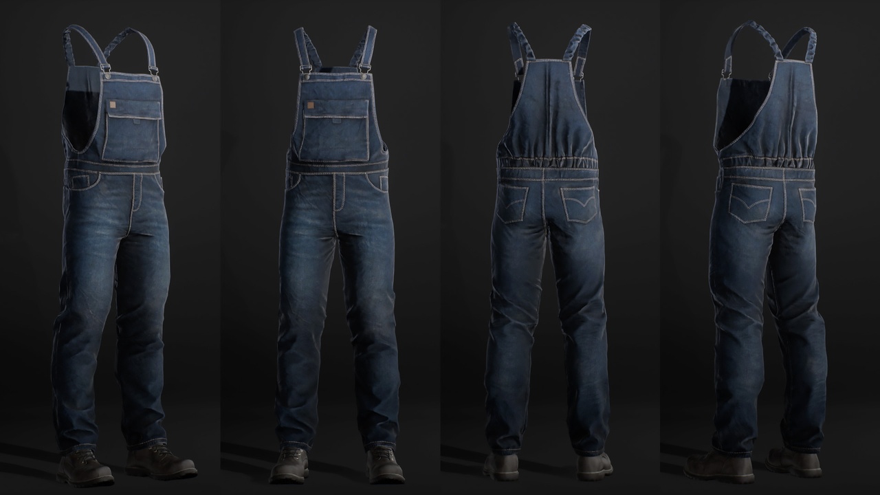 Media 1 for listing Denim Overalls - Metahuman