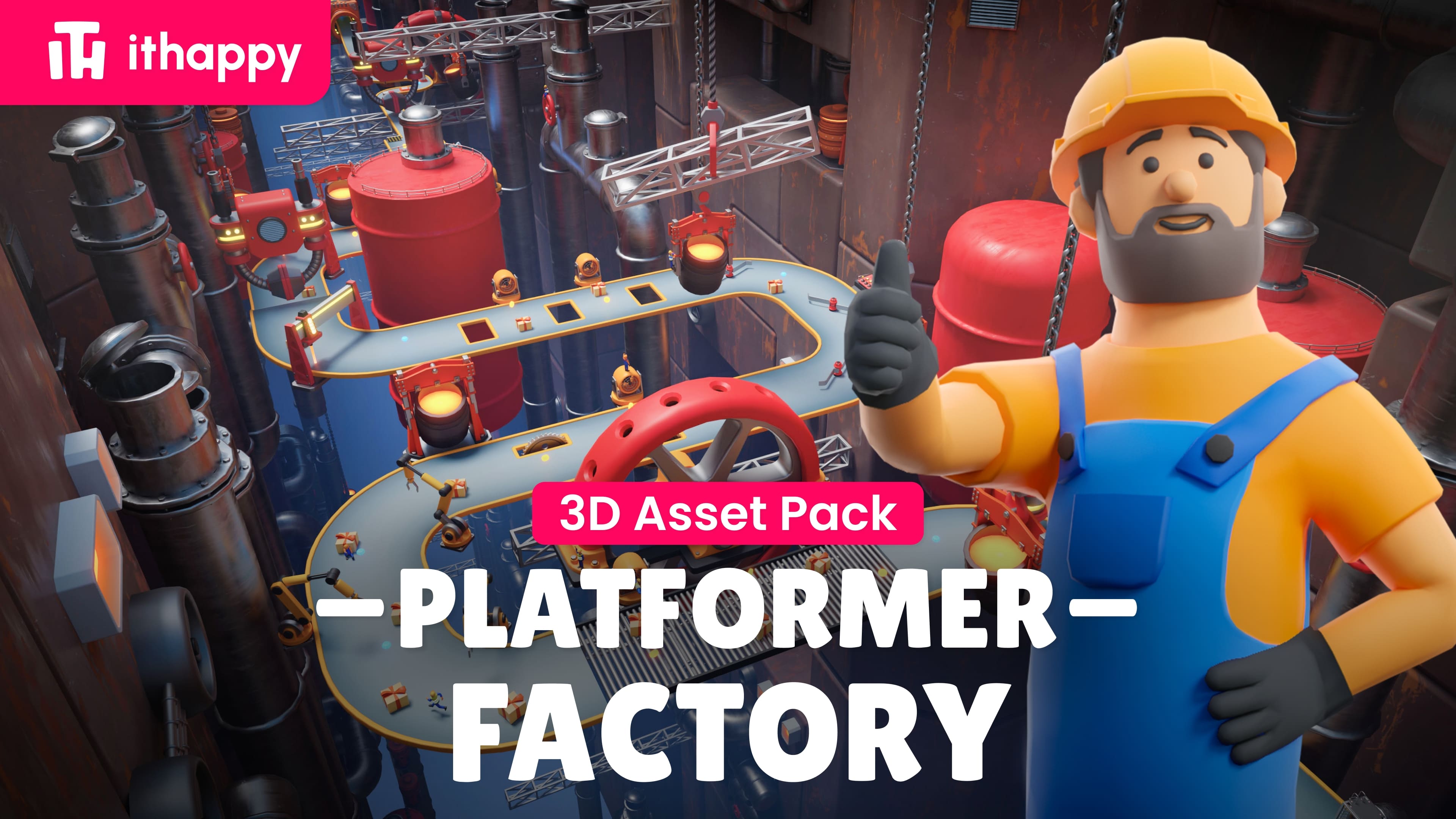 Platformer 15 Factory - Low Poly 3D Models Pack | Fab