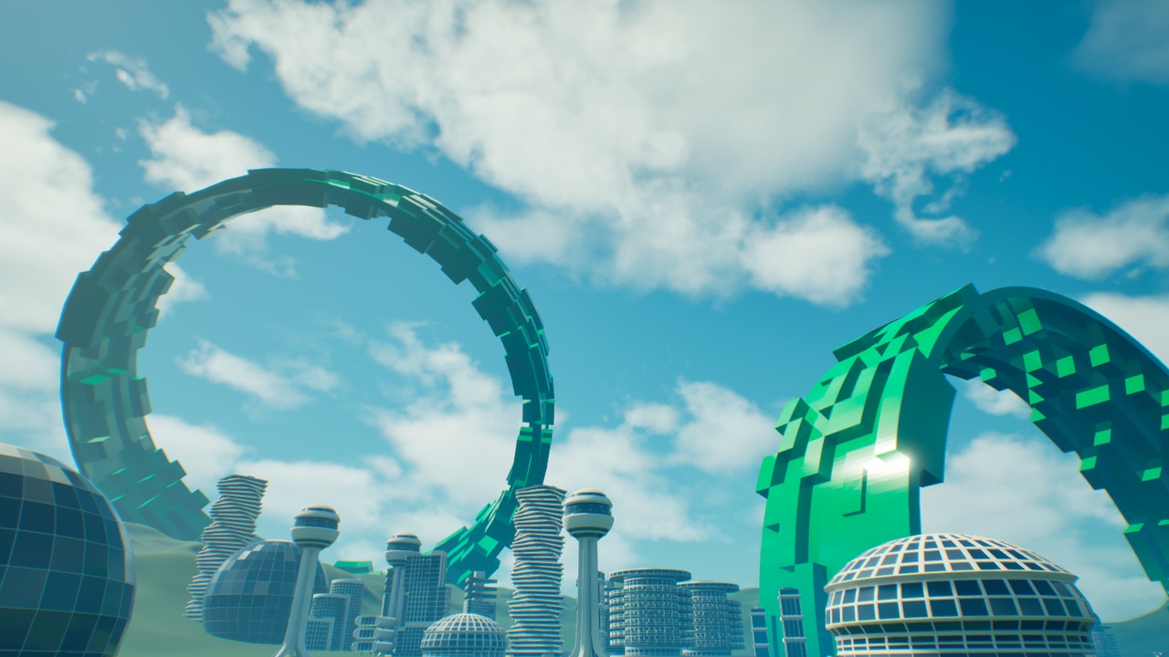 Media 1 for listing Aero city : Frutiger aero, y2k, modular city pack