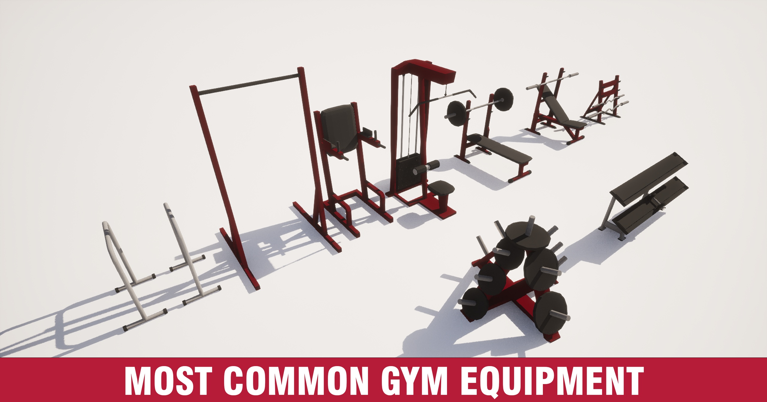 Media 1 for listing Low Poly Gym Equipment