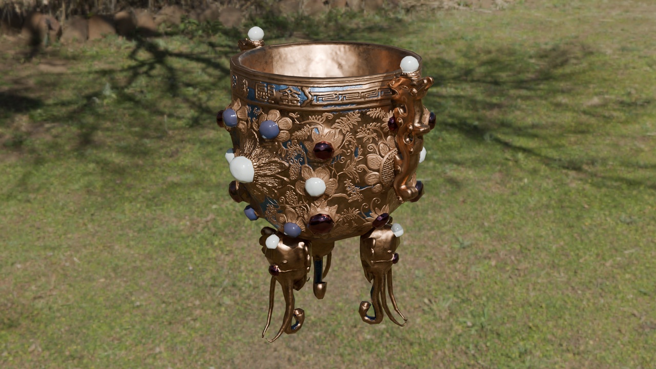 Media 1 for listing Chinese Ancient Treasure Cup 3D Model