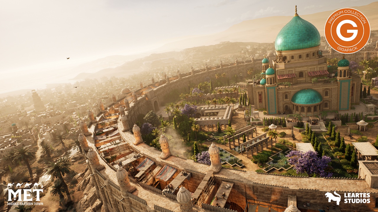 Middle Eastern Town Gigapack w/ Level PCG ( MET, Palace, Bazaar, City)